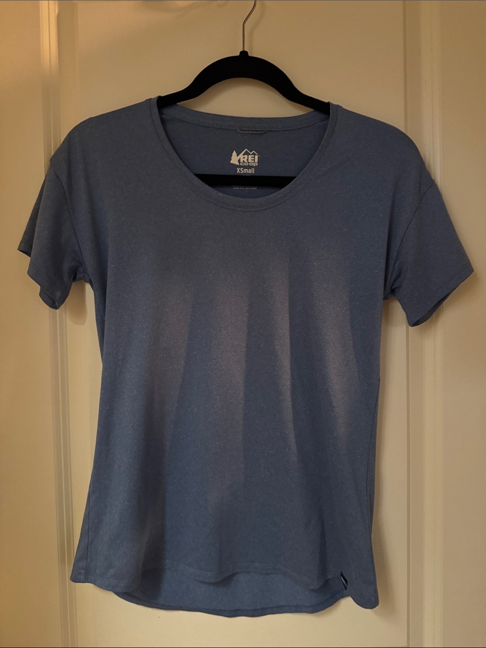 REI Women's Short Sleeve Crew Tee in Dusty Blue
